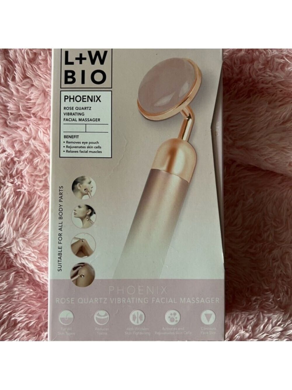 Luxe + Willow Bio Rose Quartz Facial Massager